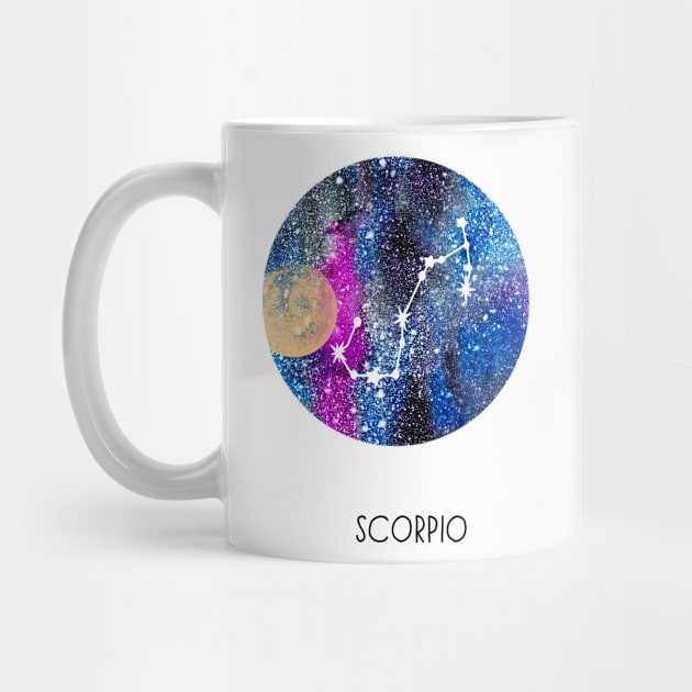 Scorpio Constellation, Scorpio by RosaliArt